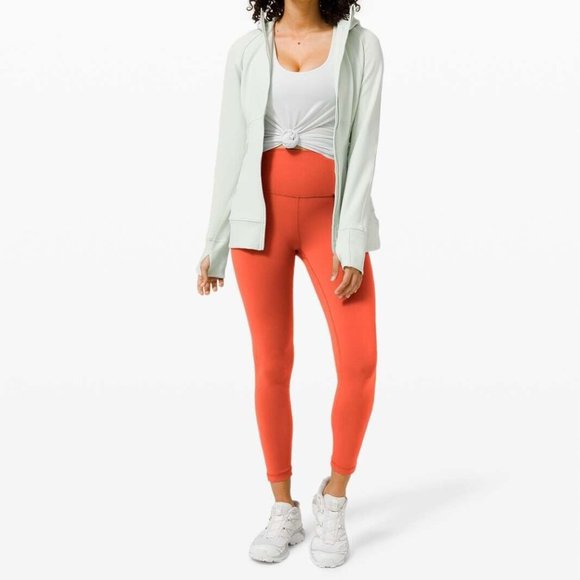 LULULEMON Wunder Train HR Tight 25” Orange Leggings High Waisted Size 2 NWT‎ $98 - Picture 1 of 9